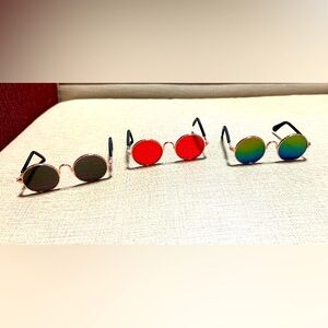 Cool Pet Sun Glasses Glasses props, costume, pool party, 3 pairs